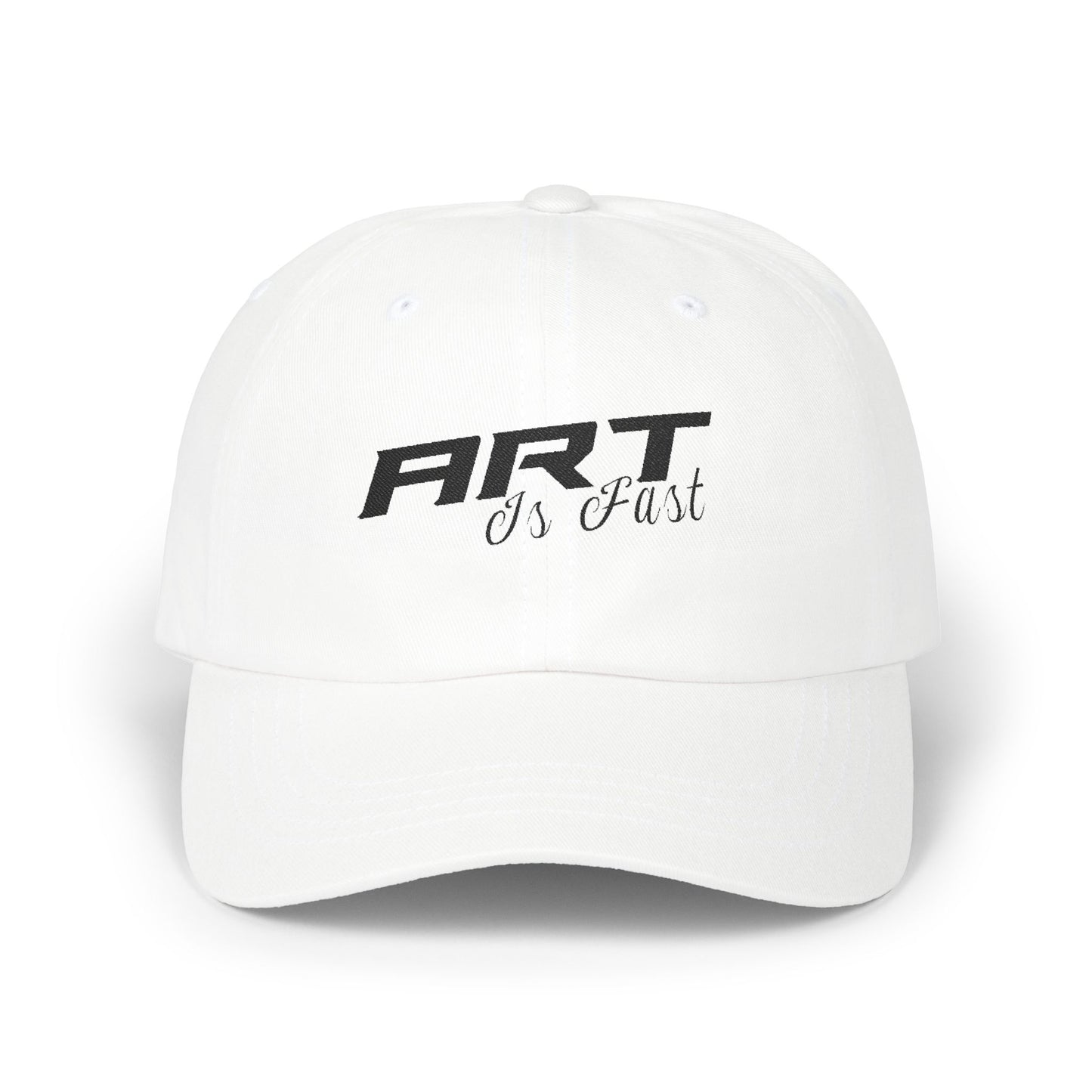 "Art Is Fast" Dad Hat White