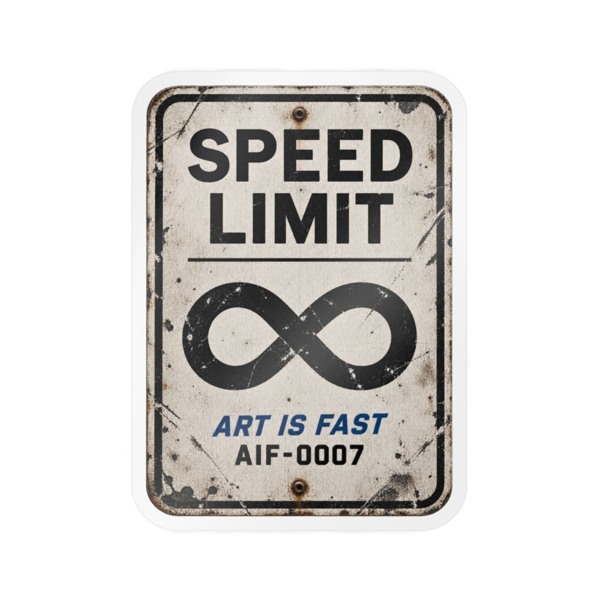 "Speed Limit" Kiss Cut Sticker
