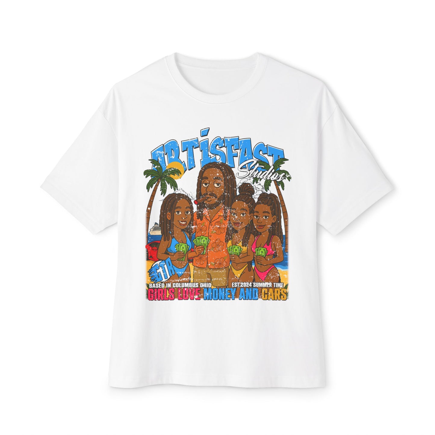 "Girls Love Money And Cars" Premium Tee