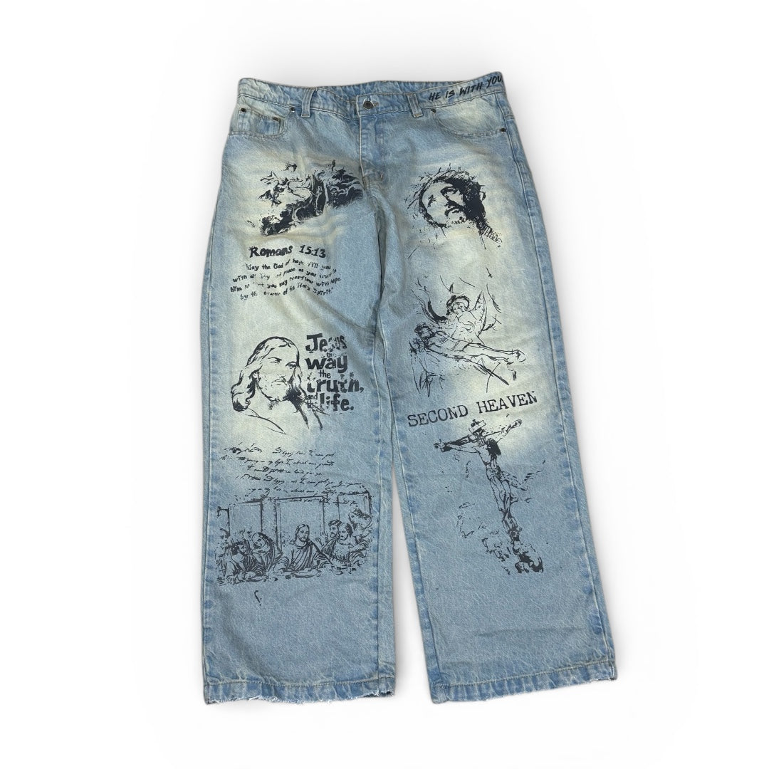 ULTIMATE SACRIFICE JEANS — AIF × SECOND HEAVEN EXCLUSIVE (10X)