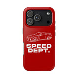 "Speed Dept." Tough Phone Case (Red)