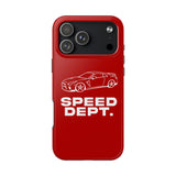 "Speed Dept." Tough Phone Case (Red)