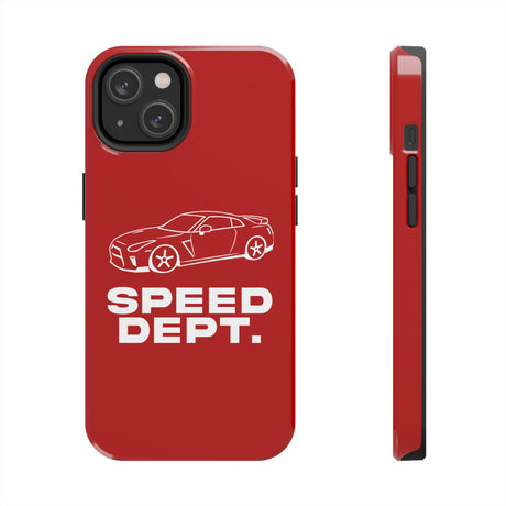 "Speed Dept." Tough Phone Case (Red)