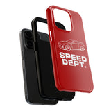 "Speed Dept." Tough Phone Case (Red)
