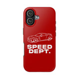 "Speed Dept." Tough Phone Case (Red)