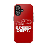 "Speed Dept." Tough Phone Case (Red)