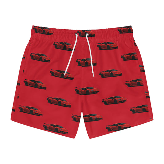 "Red Lambo" Swim Trunks