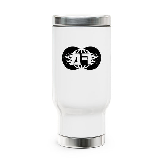 "Fast World" Stainless Steel Travel Mug W/ Handle