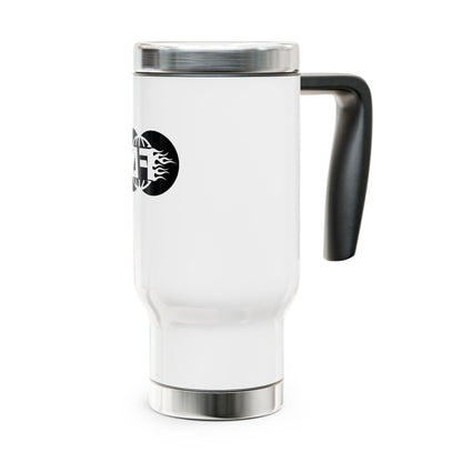 "Fast World" Stainless Steel Travel Mug W/ Handle