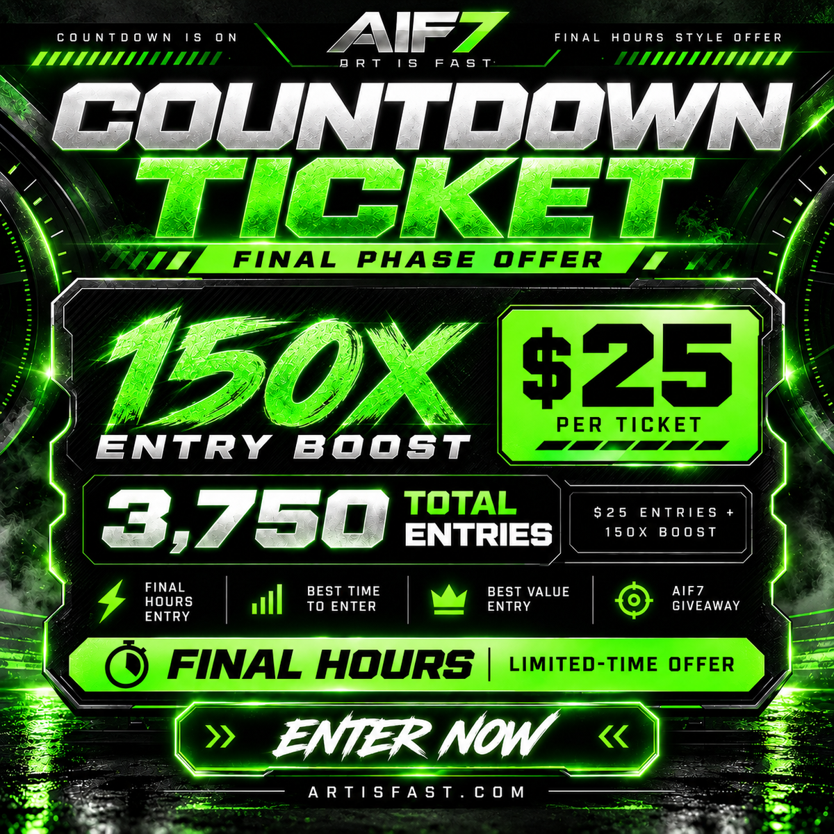 COUNTDOWN TICKET (150X)