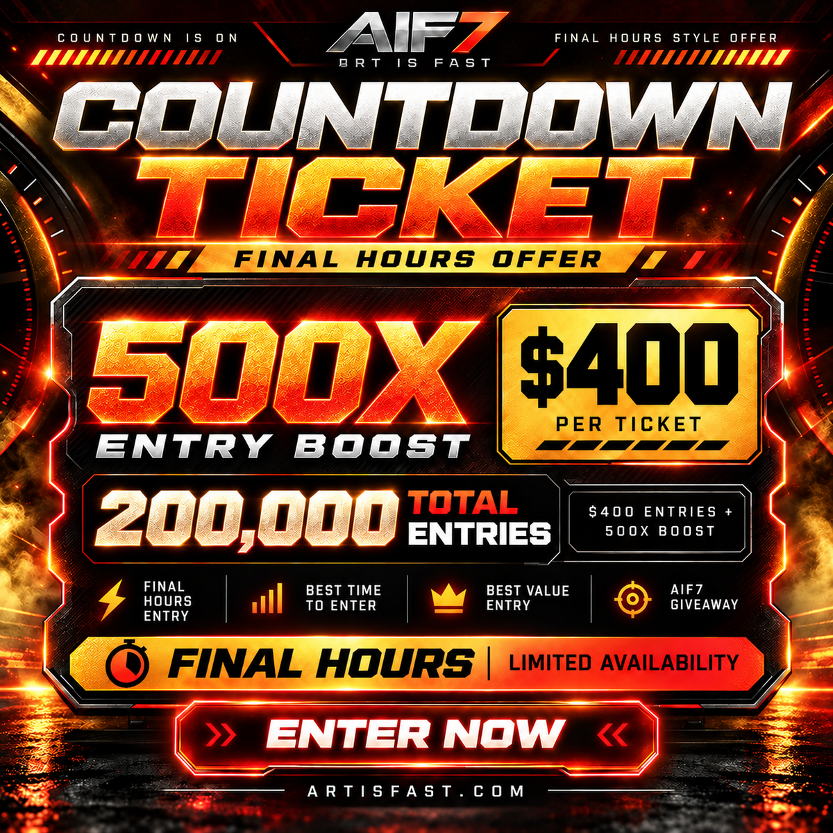 COUNTDOWN TICKET (500X)