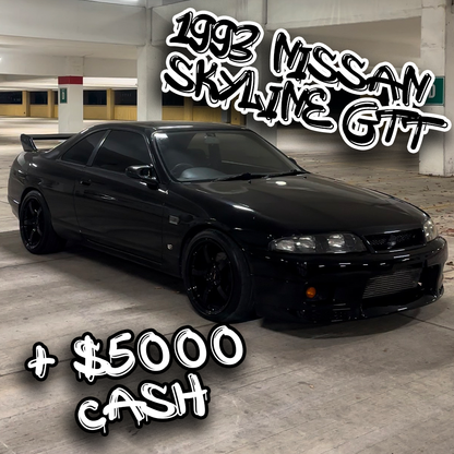 Giveaway Ticket (1993 Nissan Skyline GTT + $5,000 CASH Giveaway)